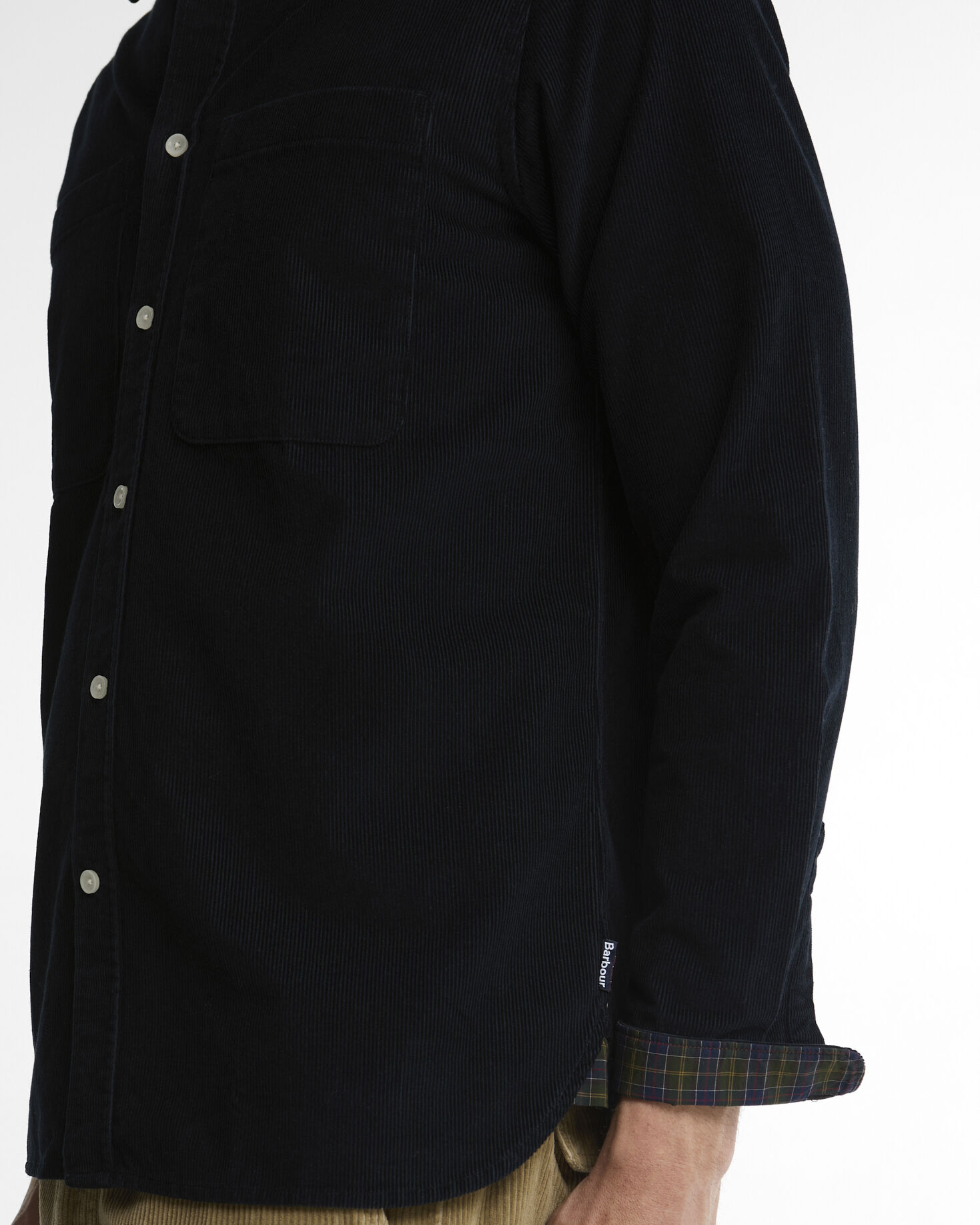 Cord Authentic-Fit Long-Sleeved Shirt Dark Navy