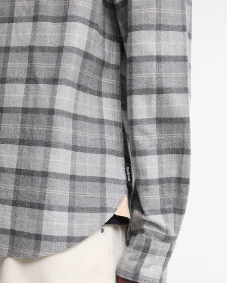 Mineral Tartan Authentic-Fit Long-Sleeved Shirt Ice Granite