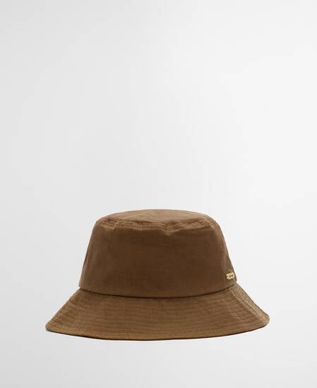 Delilah Waxed Bucket Hat Tan
