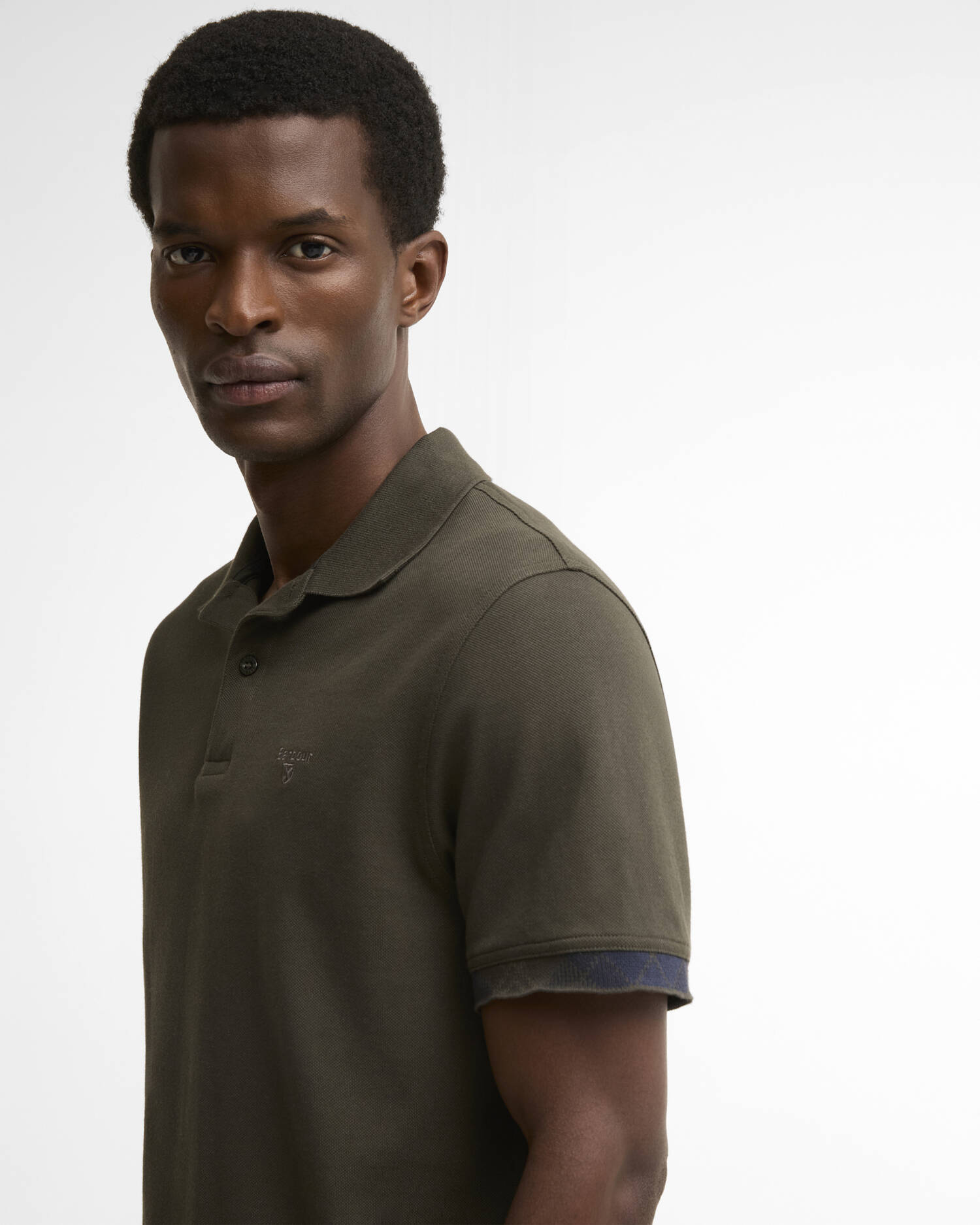 Polo Stanford leggermente aderente Sage image number 3