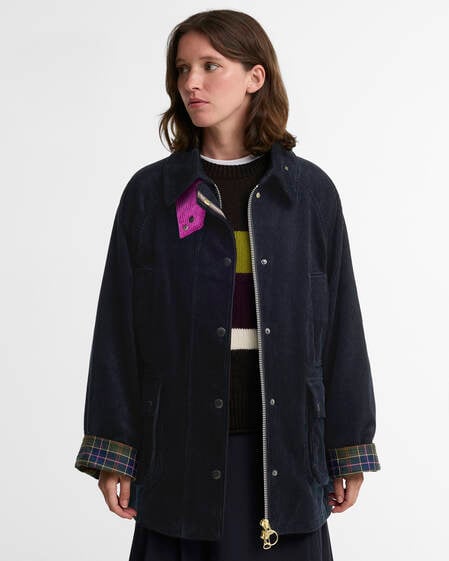 Giacca casual Beaufort a coste da donna Paul Smith Loves Barbour Dk Navy/Classic/Muted
