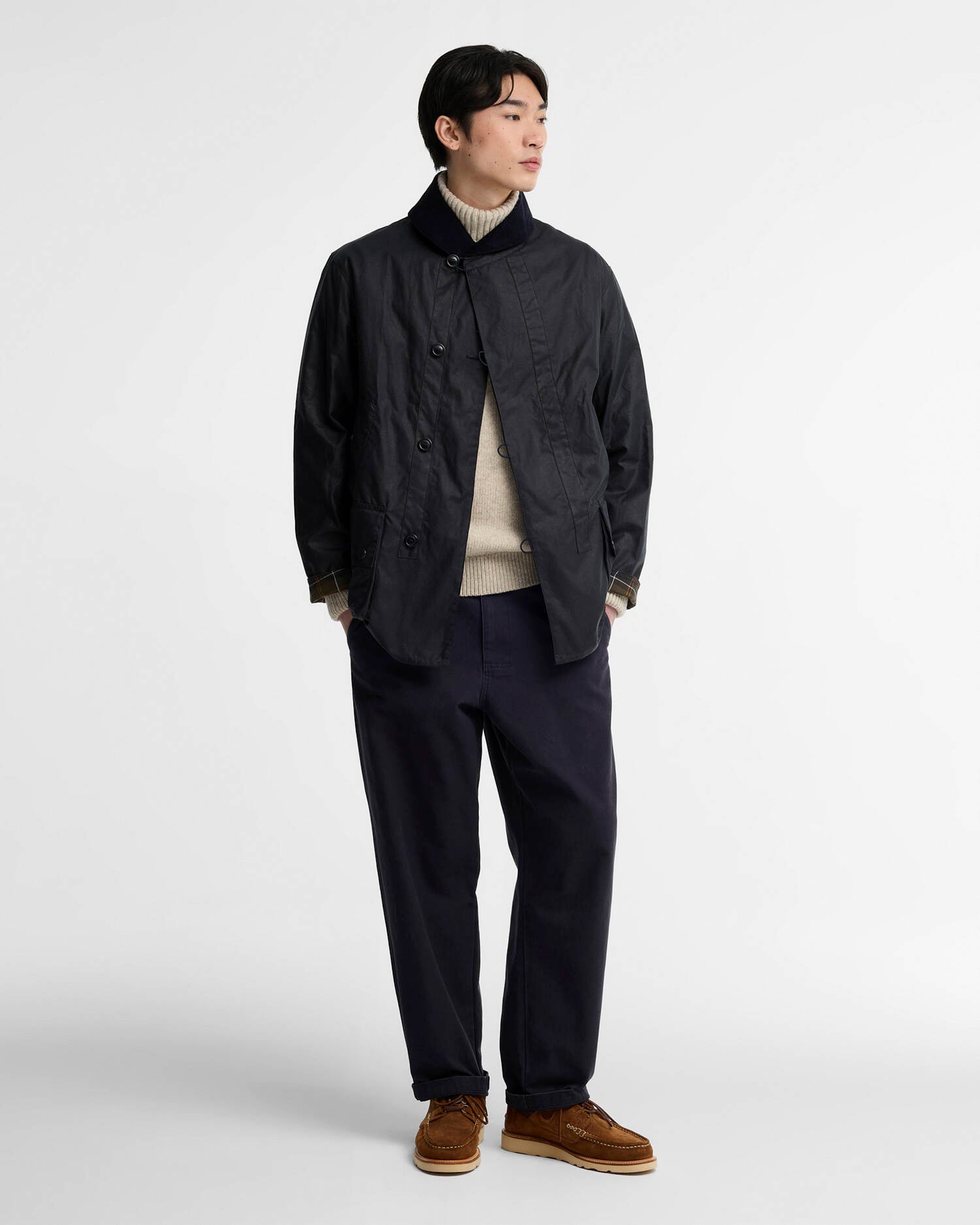 Macdale Waxed Jacket Navy image number 1