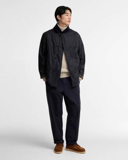 Macdale Waxed Jacket Navy