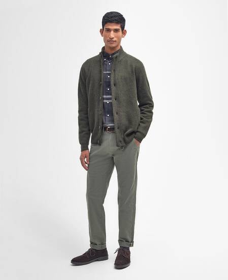 Essential Elbow-Patch Cardigan Seaweed