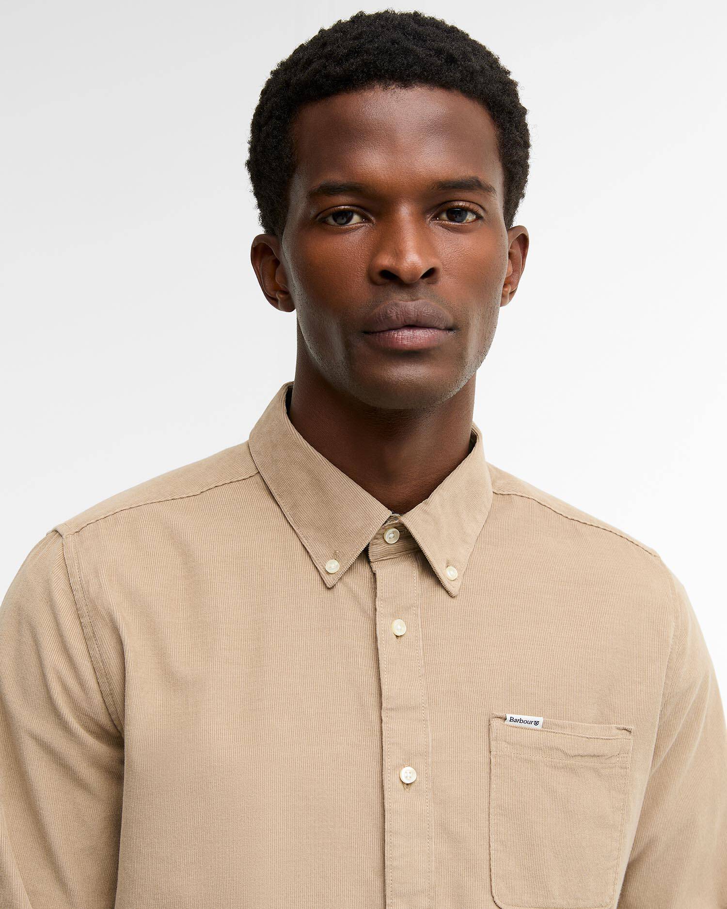 Ramsey Tailored Long-Sleeved Shirt Washed Stone image number 3