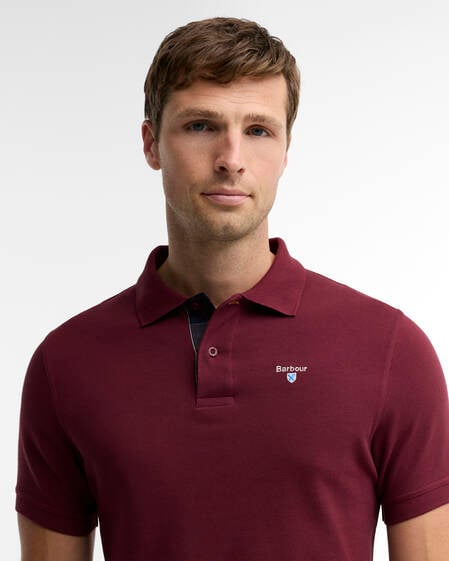 Tartan Pique Polo Shirt Ruby