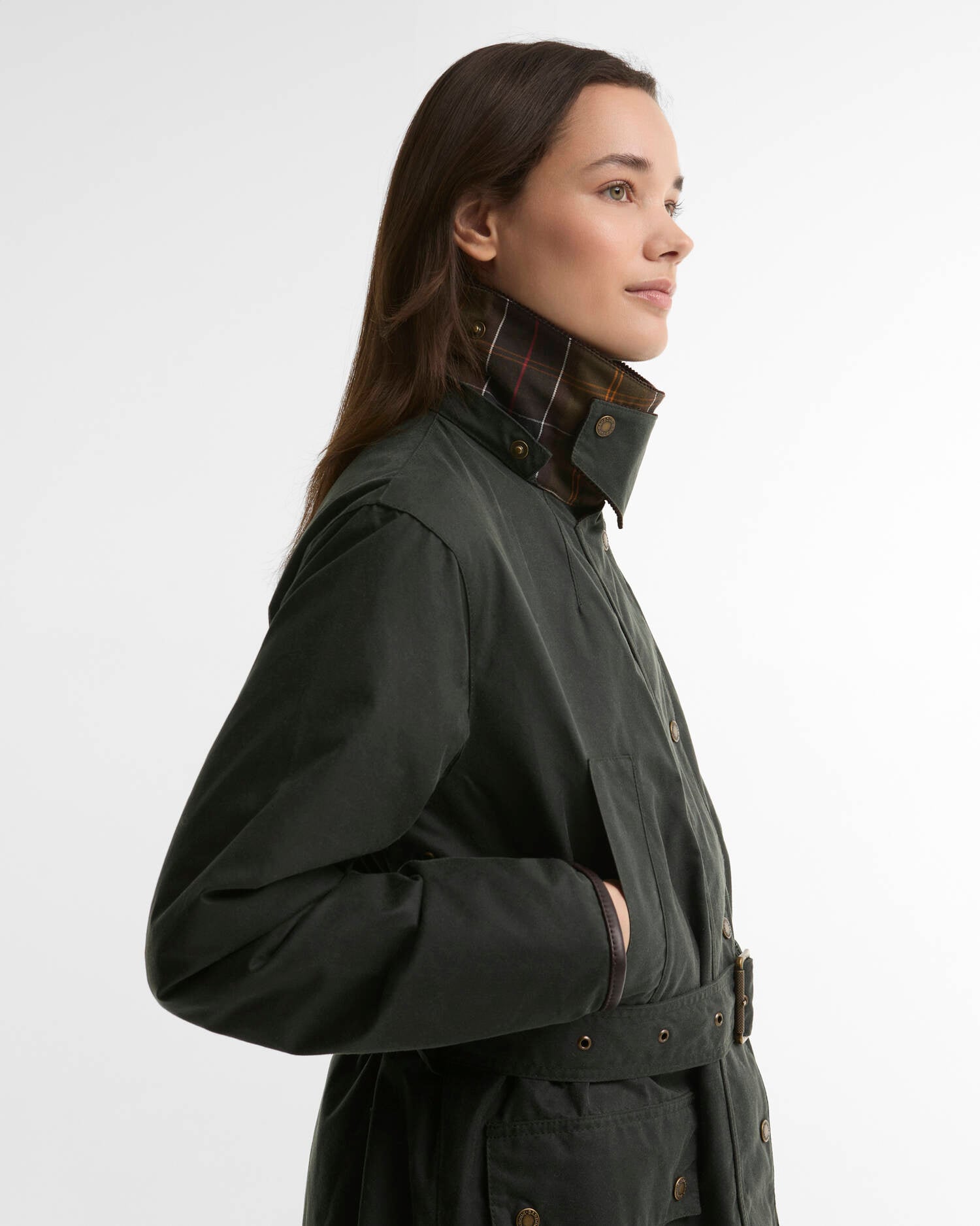 Barbour Wachsjacke Antoinette Longline Sage/Classic image number 3
