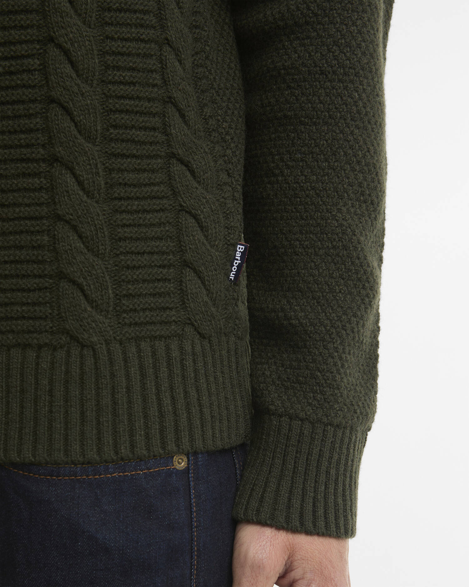 Staplecross Rollneck Lambswool  Jumper Seaweed image number 4