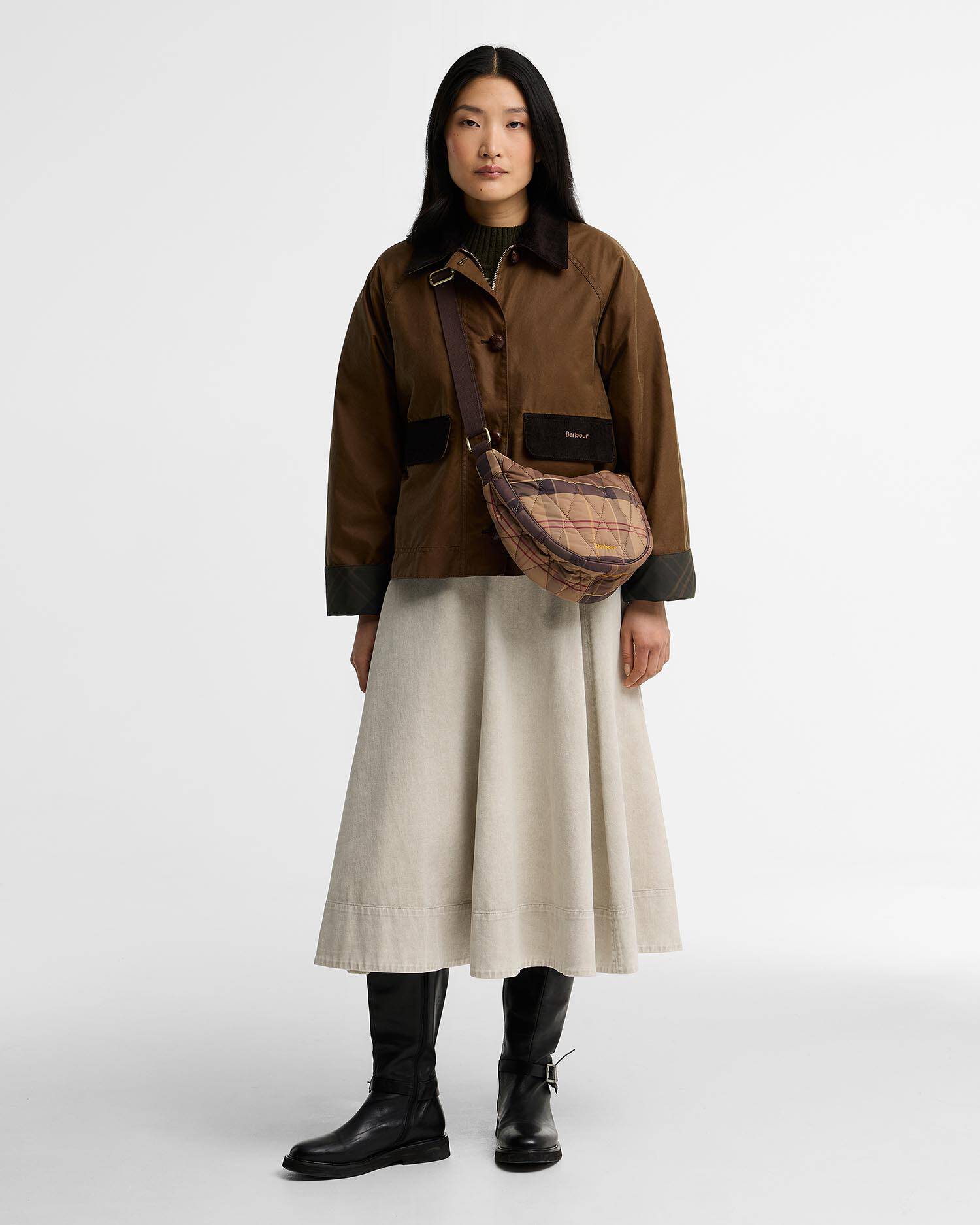 Barbour Sling Bag Healy Tartan Muted Tartan image number 2
