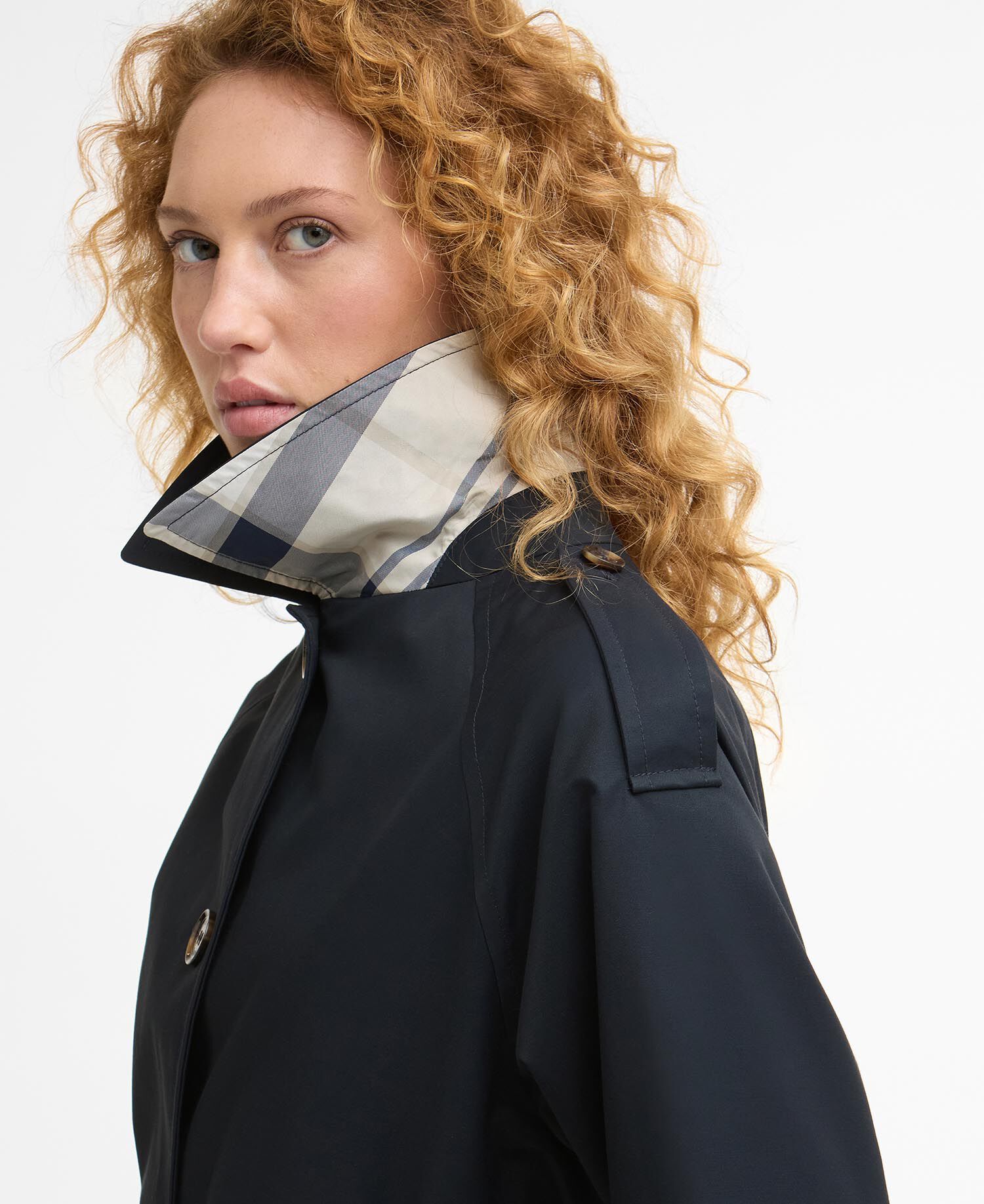 Trenchcoat Maia Showerproof Dark Navy / Dress Navy Tartan