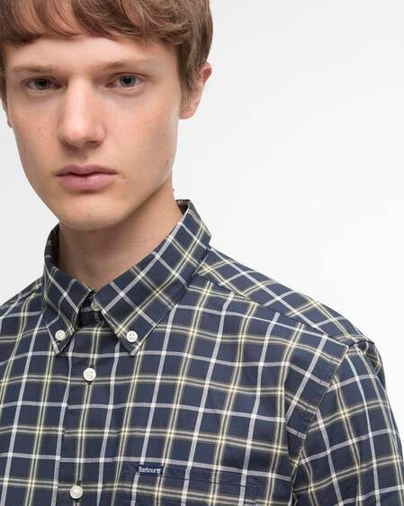 Camicia a maniche lunghe dalla vestibilit&agrave; leggermente aderente Bramham Navy