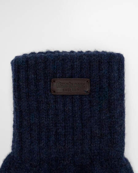 Heath Fingerless Wool Gloves Navy