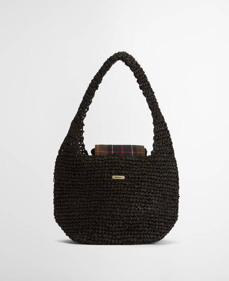 Lily Woven Tote Bag Black