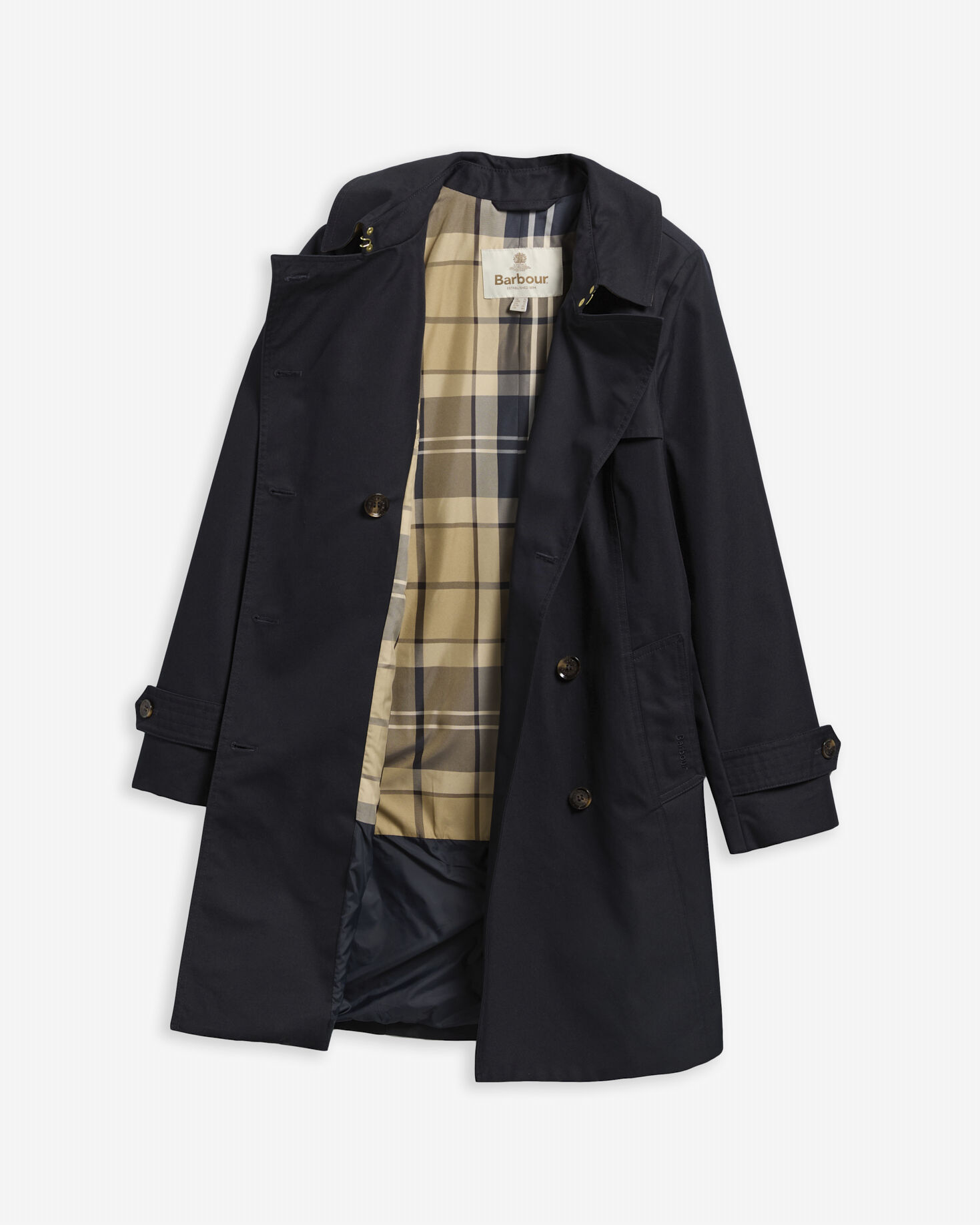 Short Greta Showerproof Trench Coat Dk Navy/Birchwood Dress