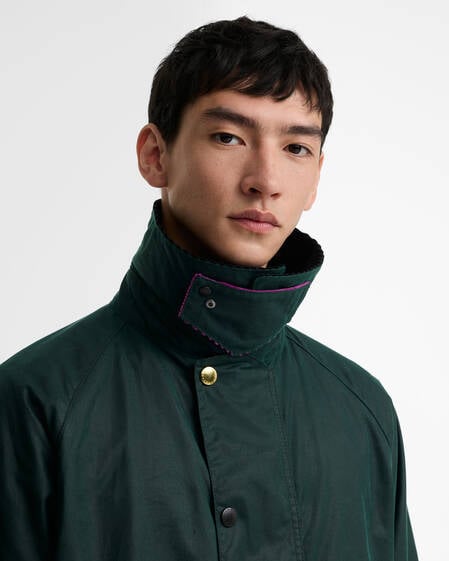 Paul Smith Loves Barbour Gamefair Waxed Jacket Bottle Green