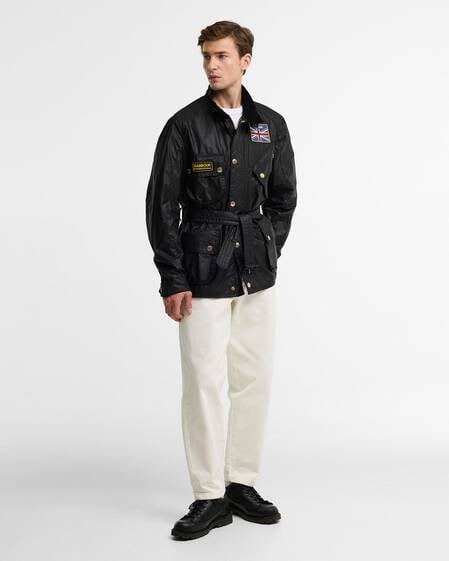 Union Jack International Waxed Jacket Classic Black