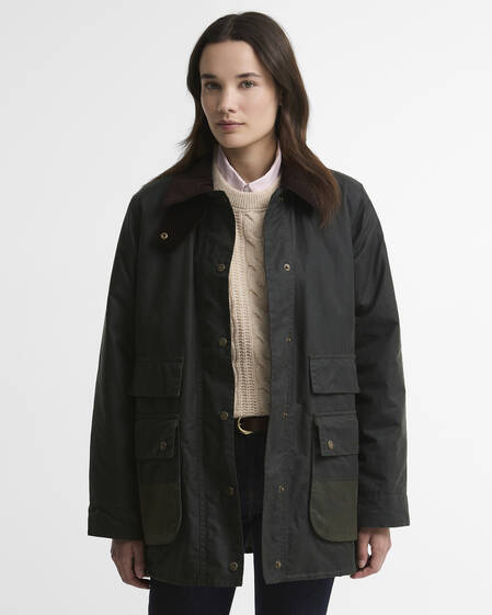 Barbour Wachsjacke Modern Border Sage/Classic