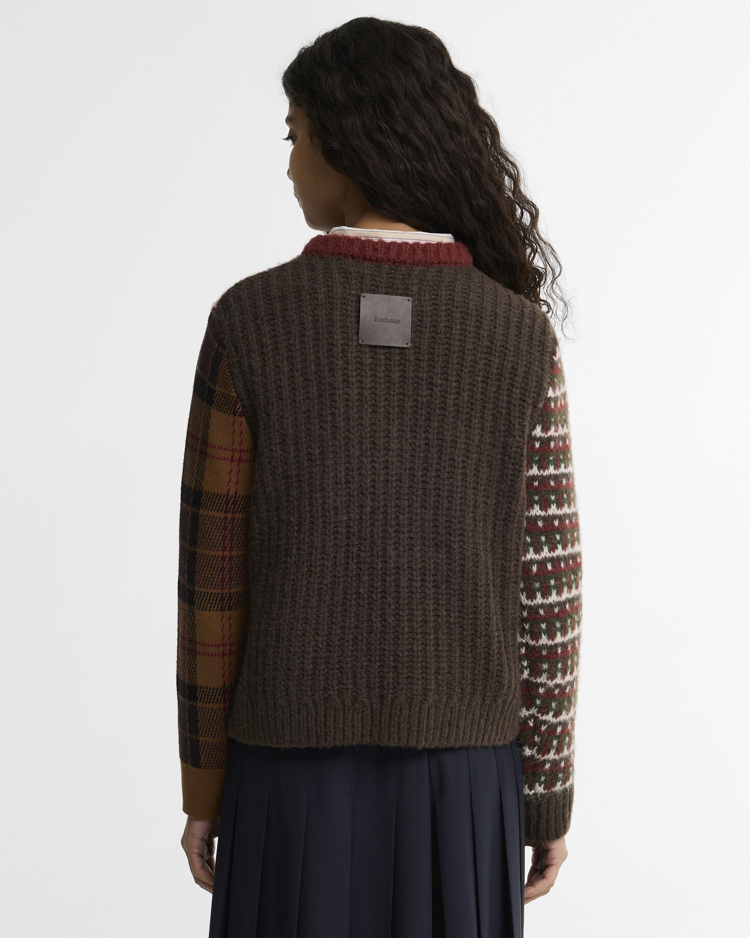Ashfort Patchwork Crew Neck Jumper Multi