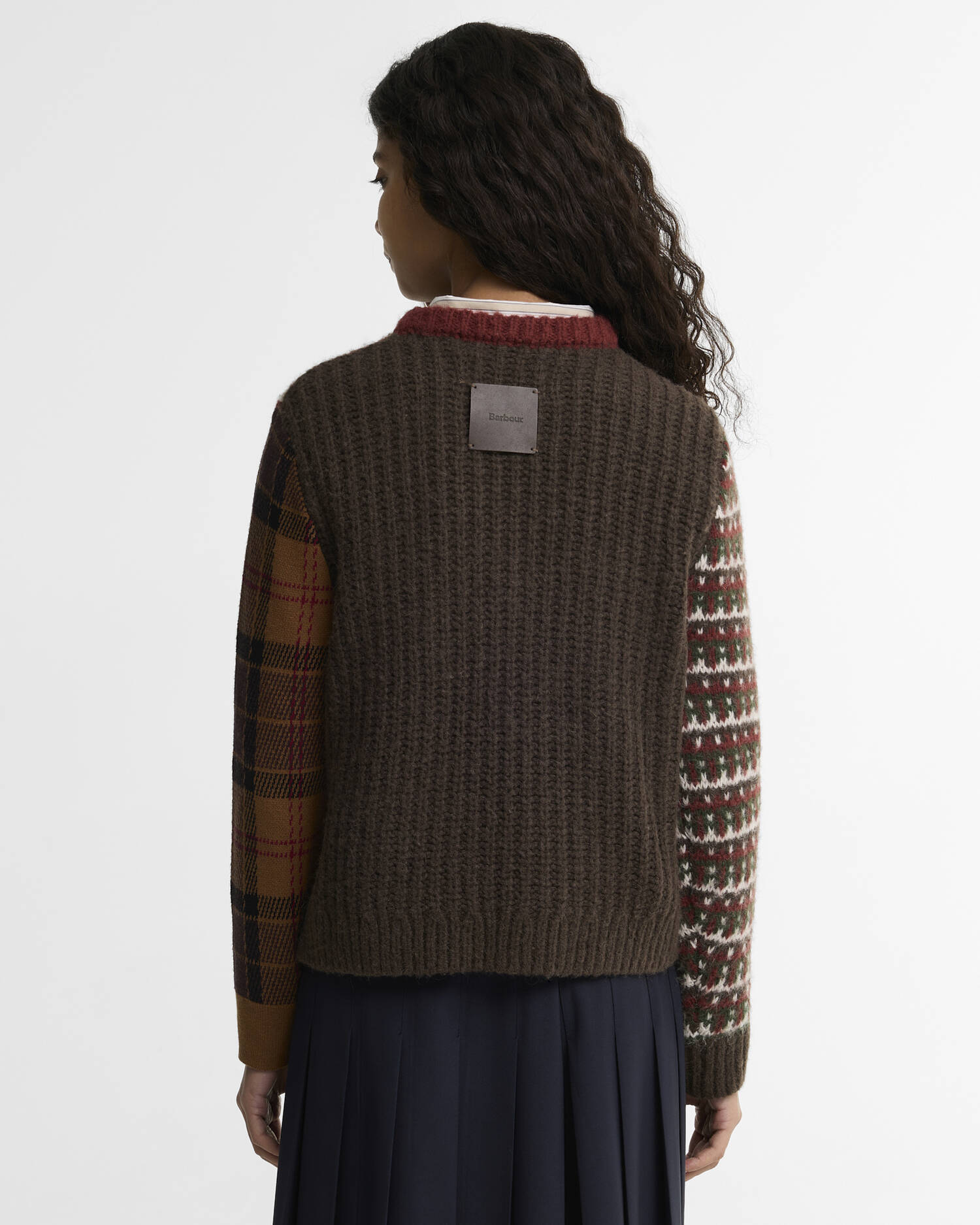 Ashfort Patchwork Crew Neck Jumper Multi image number 2