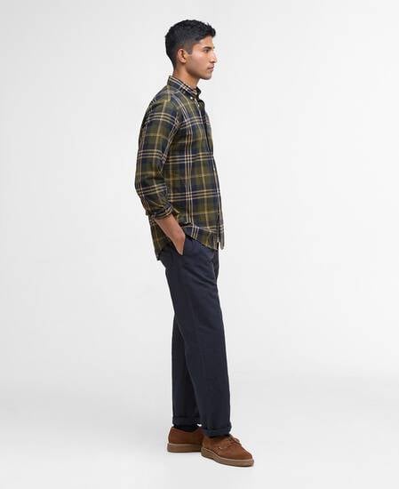 Edgar Tailored Long-Sleeved Shirt Olive