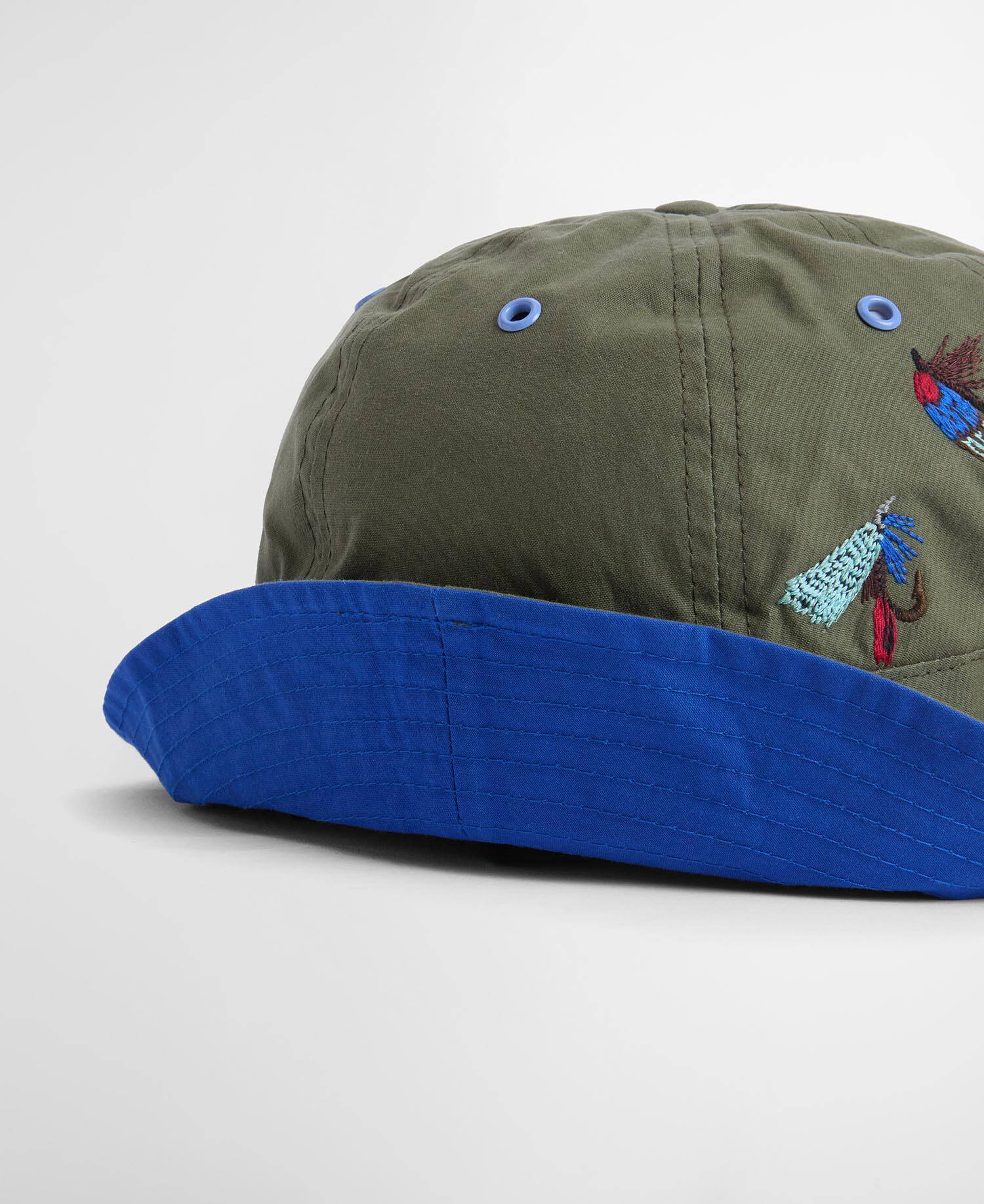 Paul Smith Loves Barbour Domed Bucket Hat Khaki image number 5