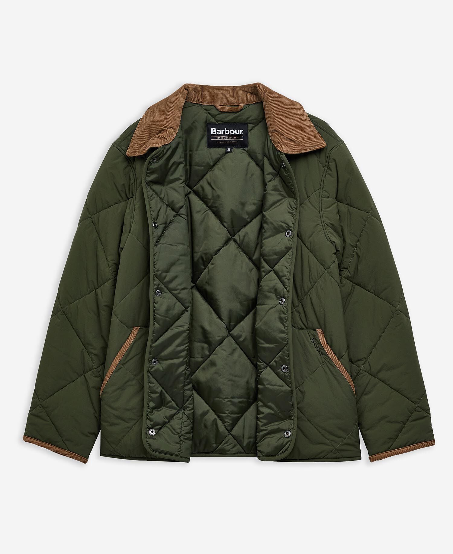 Giacca trapuntata Modified Short Liddesdale Olive