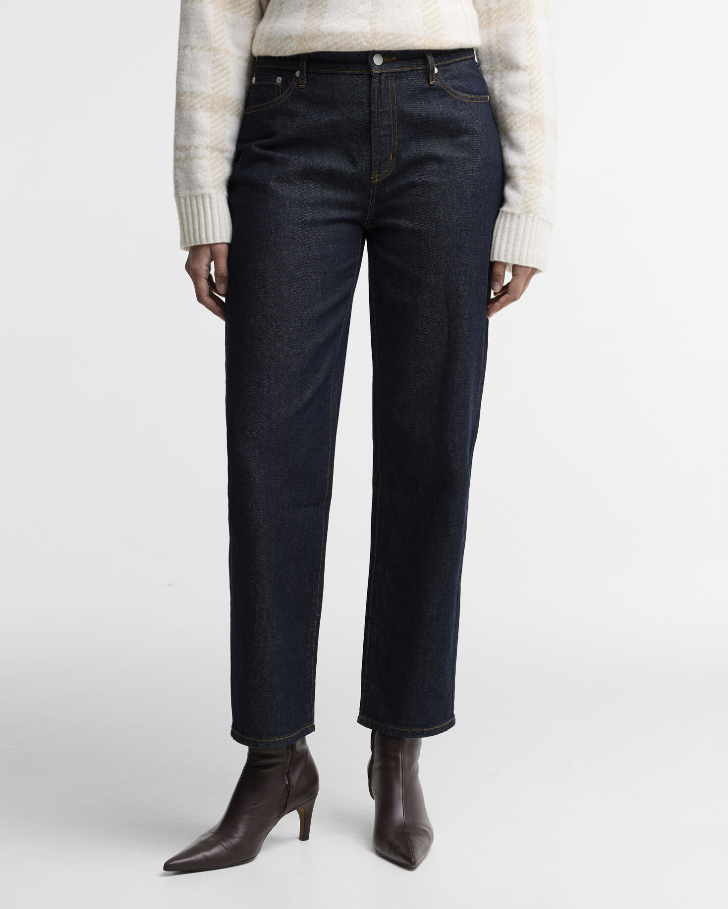 Adalyn High-Rise Straight Jeans Rinse Wash