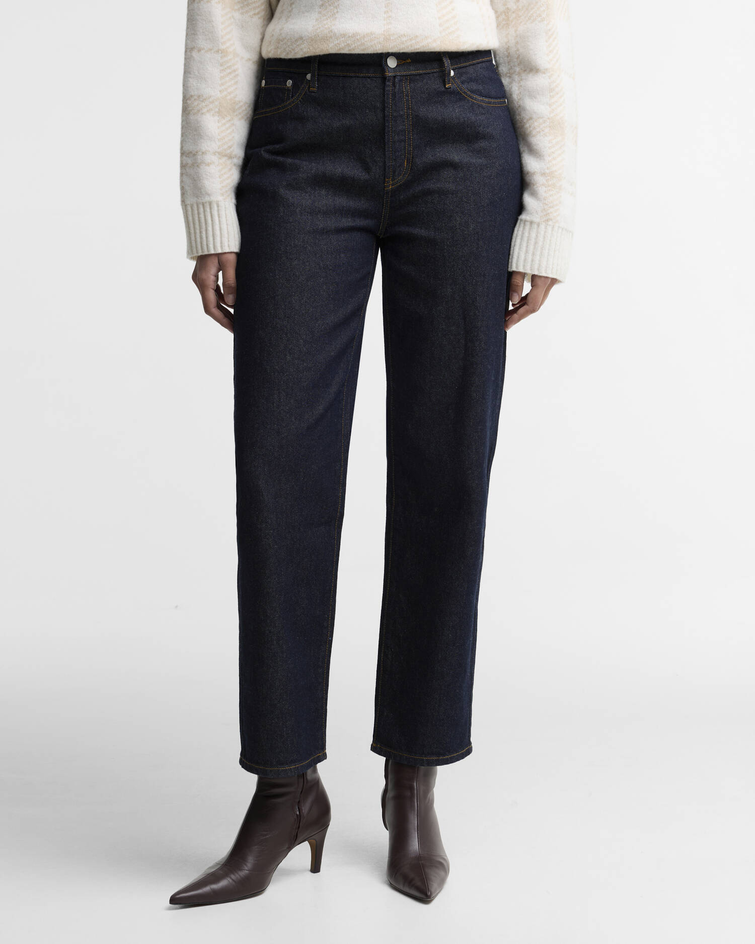 Adalyn High-Rise Straight Jeans Rinse Wash image number 1