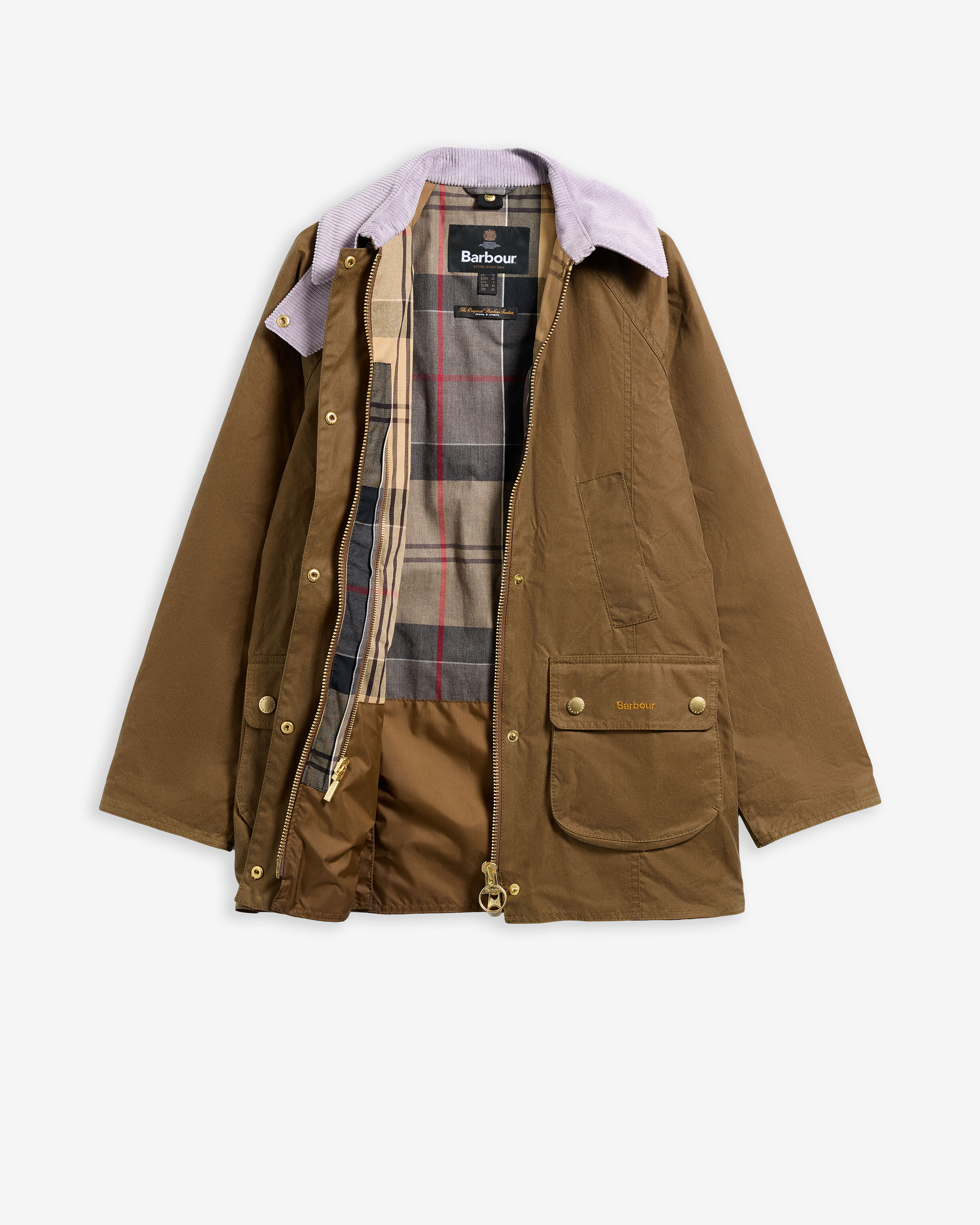Modern Beadnell Waxed Jacket Sand/Dress/Heather Mist