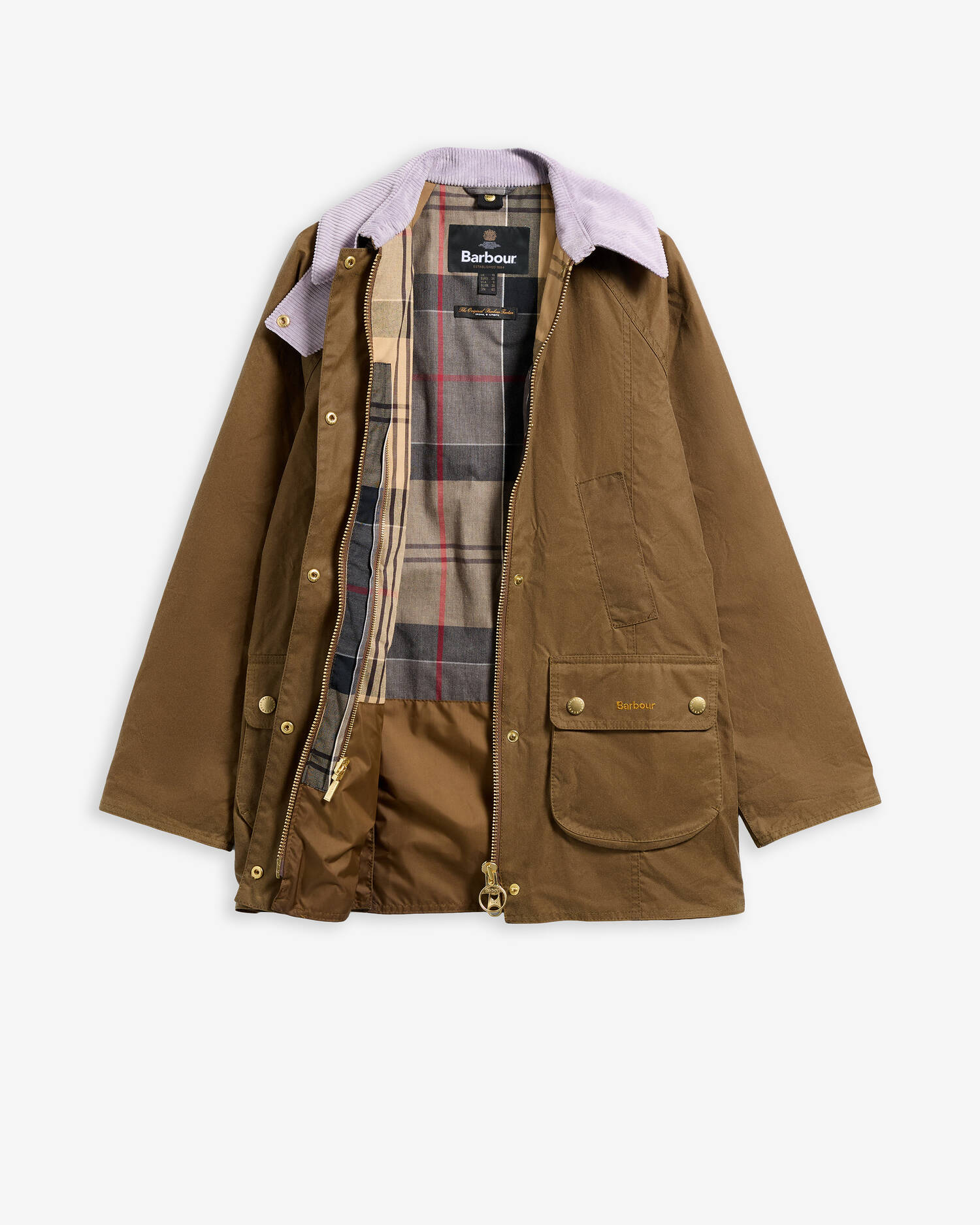 Modern Beadnell Waxed Jacket Sand/Dress/Heather Mist image number 5