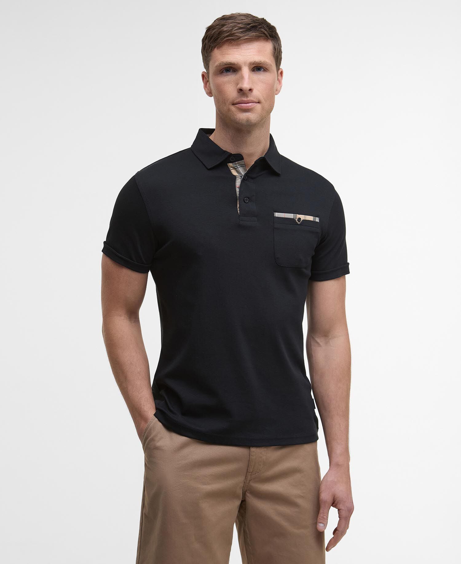 Corpatch Tailored Short-Sleeved Polo Shirt Black