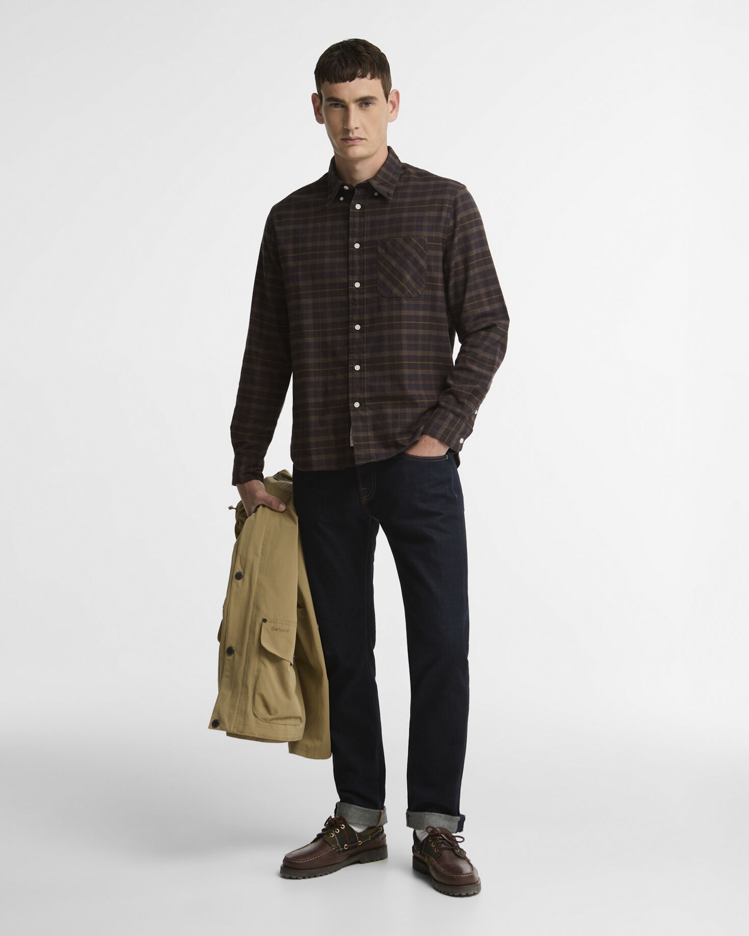 Barbour Hemd Mineral Tartan Authentic Fit Dried Bracken