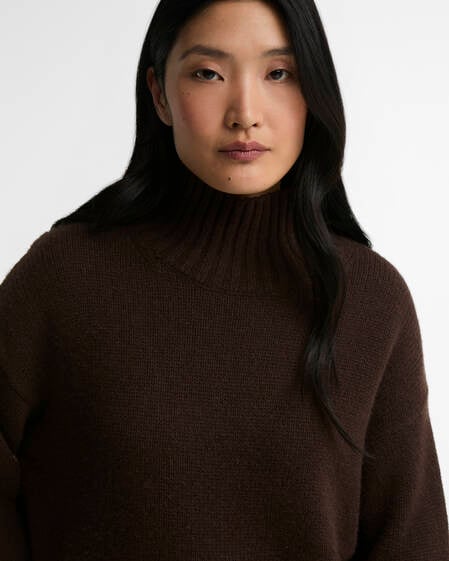 Barbour Pullover Woodhouse Funnel Neck aus Woll-Kaschmir-Mix Rustic