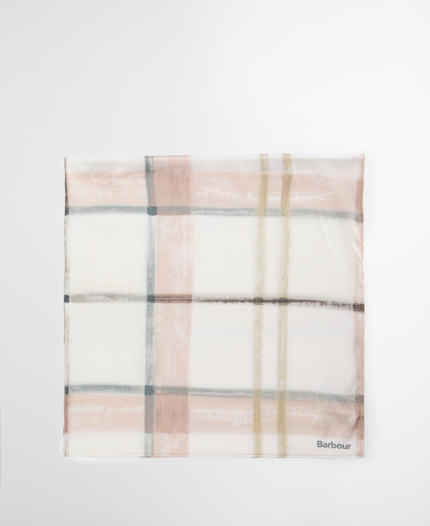 Gianna Tartan Head Scarf Silver Peony Check image number 1
