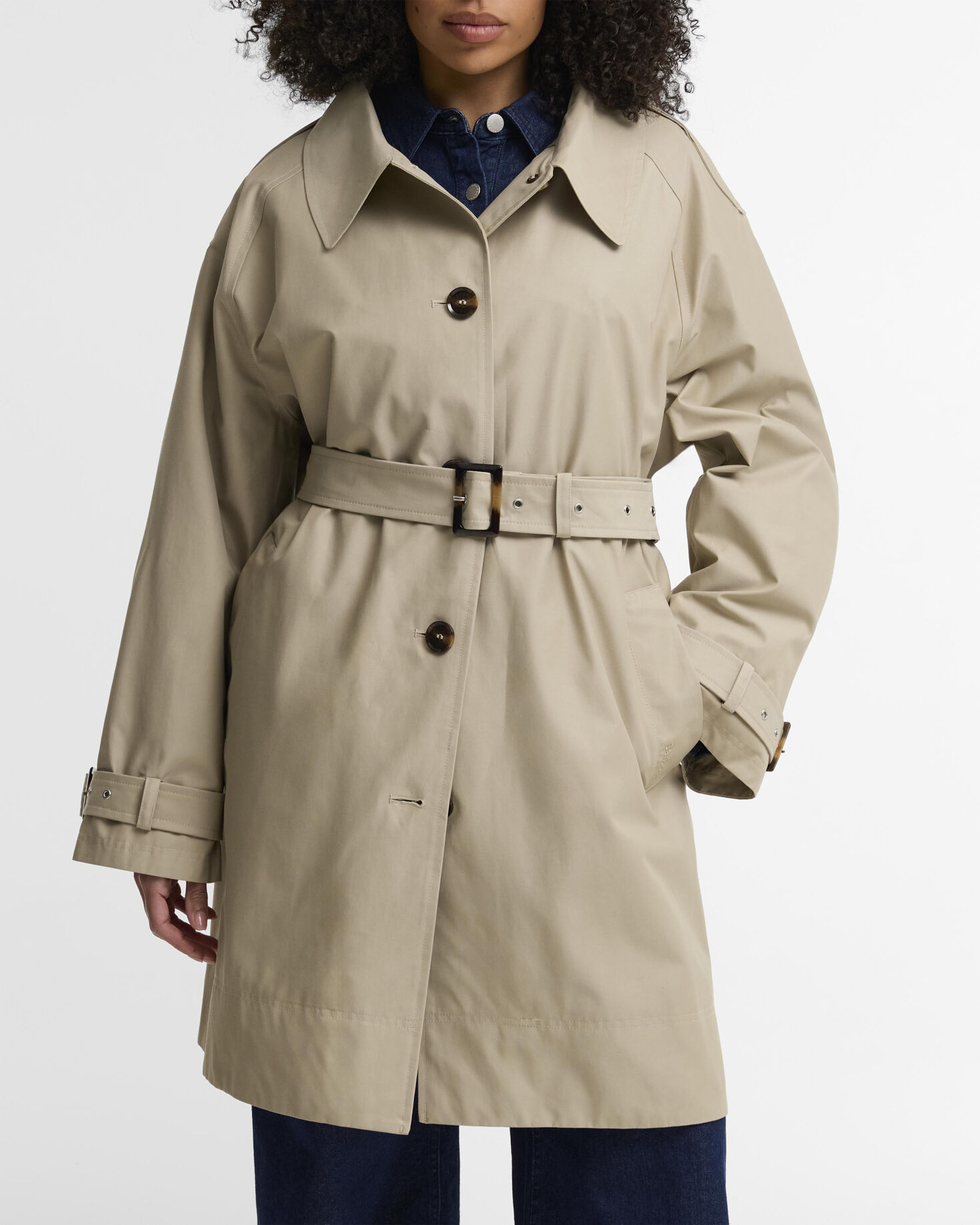 Maia Plus-Size Showerproof Jacket Light Sand