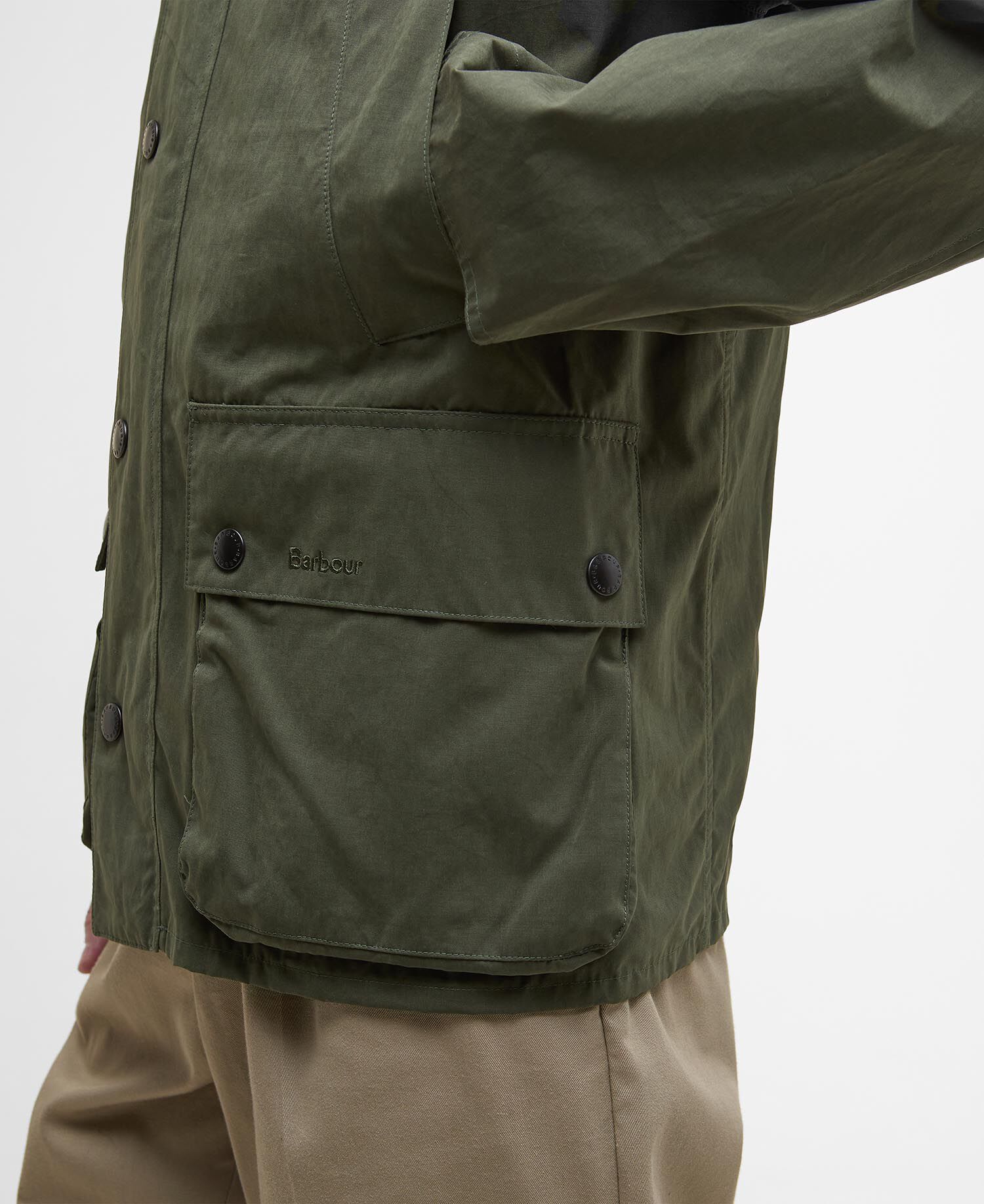 Peached Oversized Bedale Casual Jacket Sage