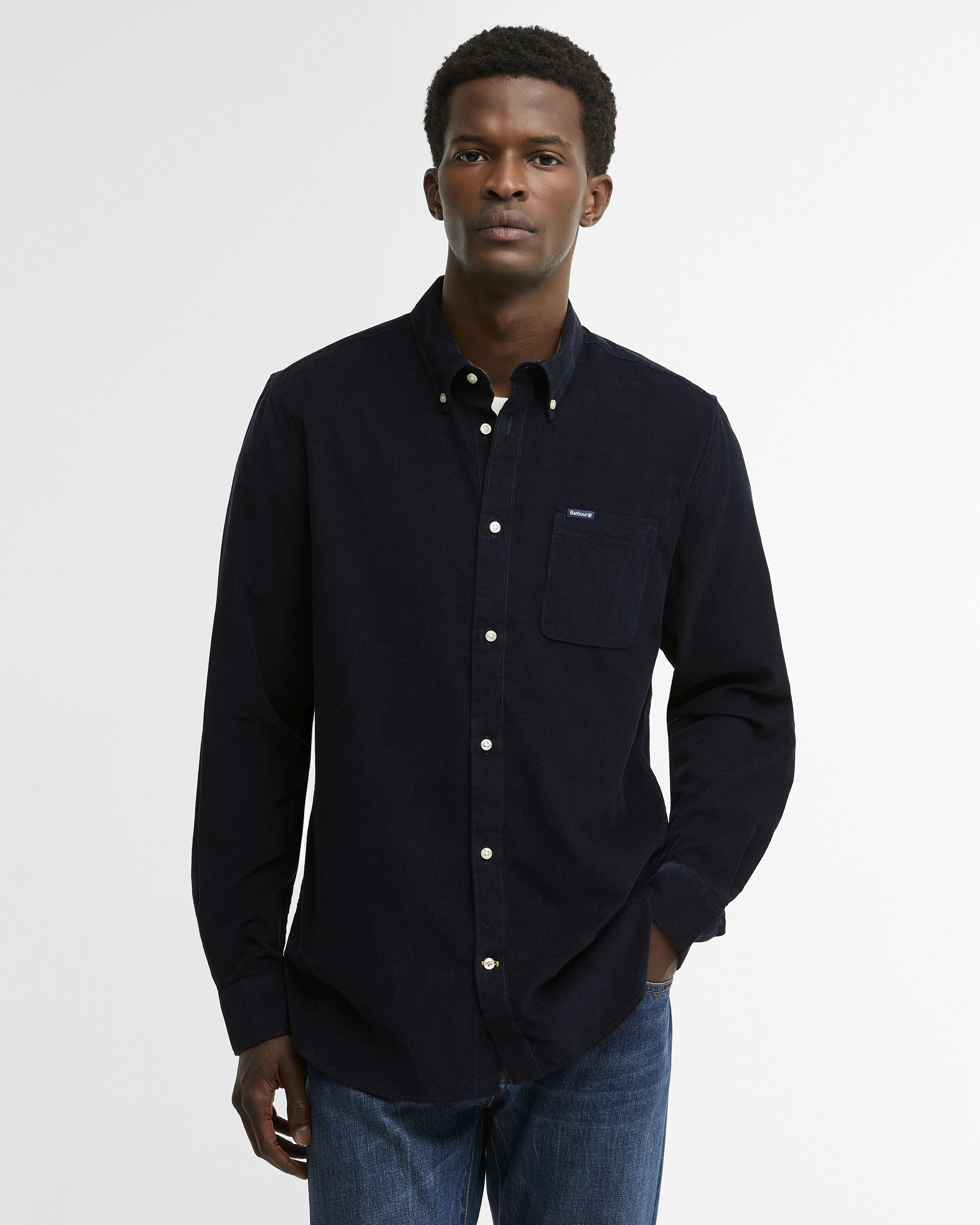 Ramsey Tailored Long-Sleeved Shirt Classic Navy