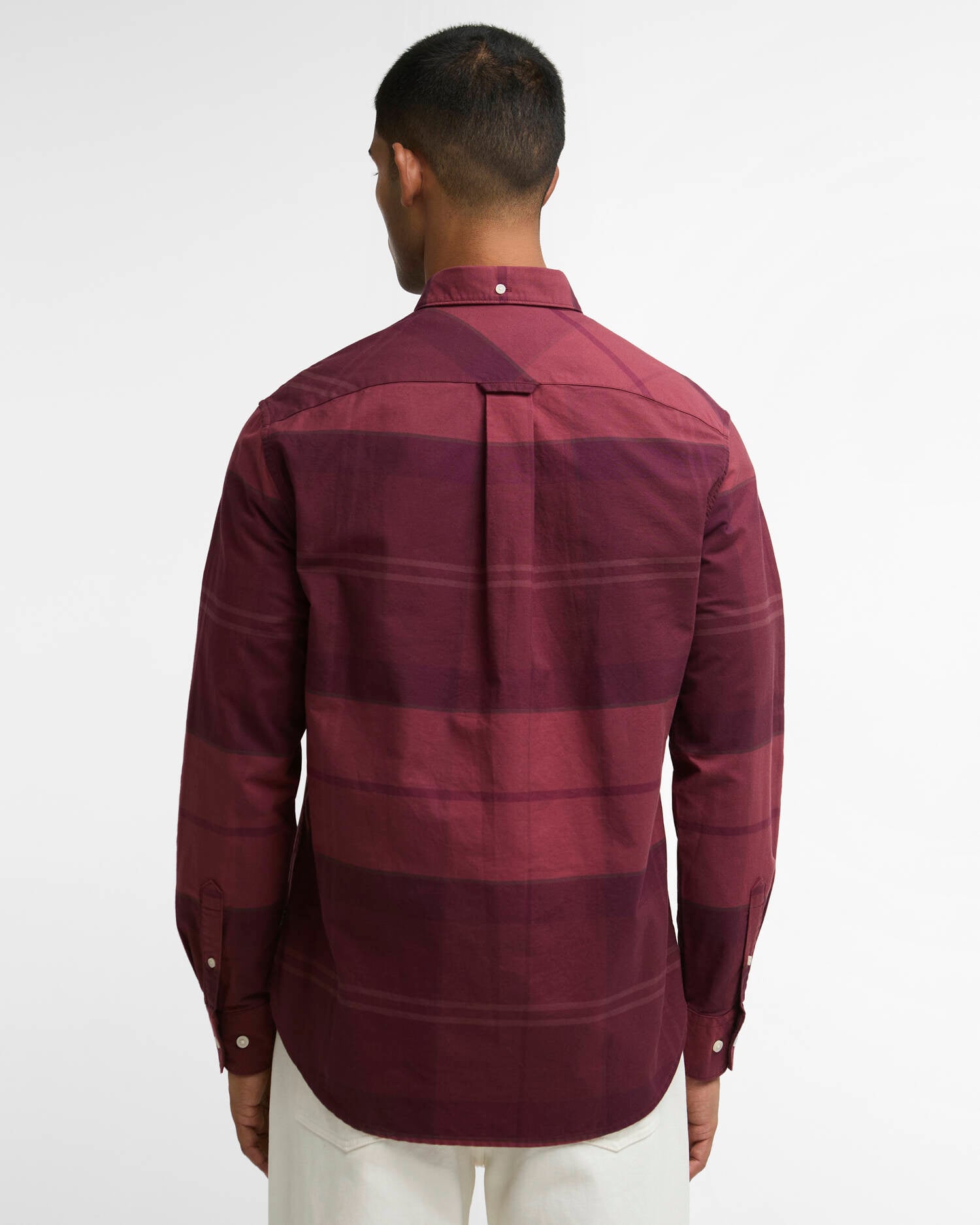 Mineral Tartan Dunoon Authentic-Fit Shirt Crimson Heather image number 2