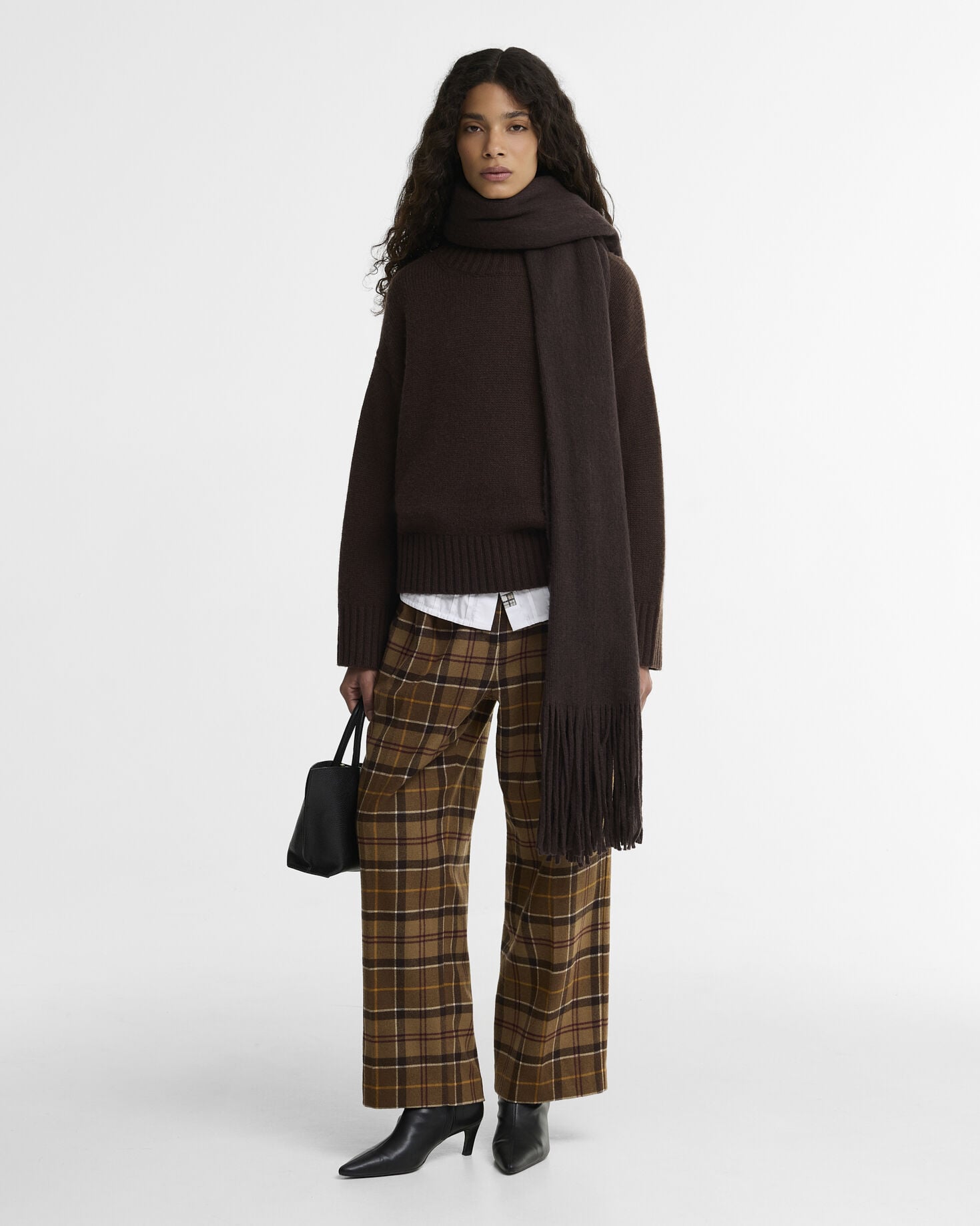 Darwen Tartan Straight-Leg Trousers Muted Tartan