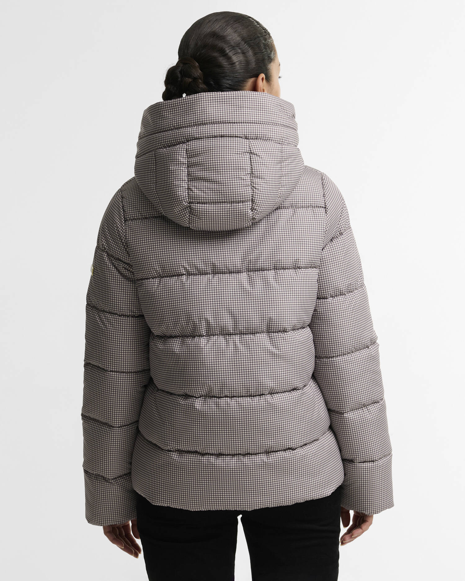 Printed Brantley Puffer Jacket Truffle Northumberland Check image number 2