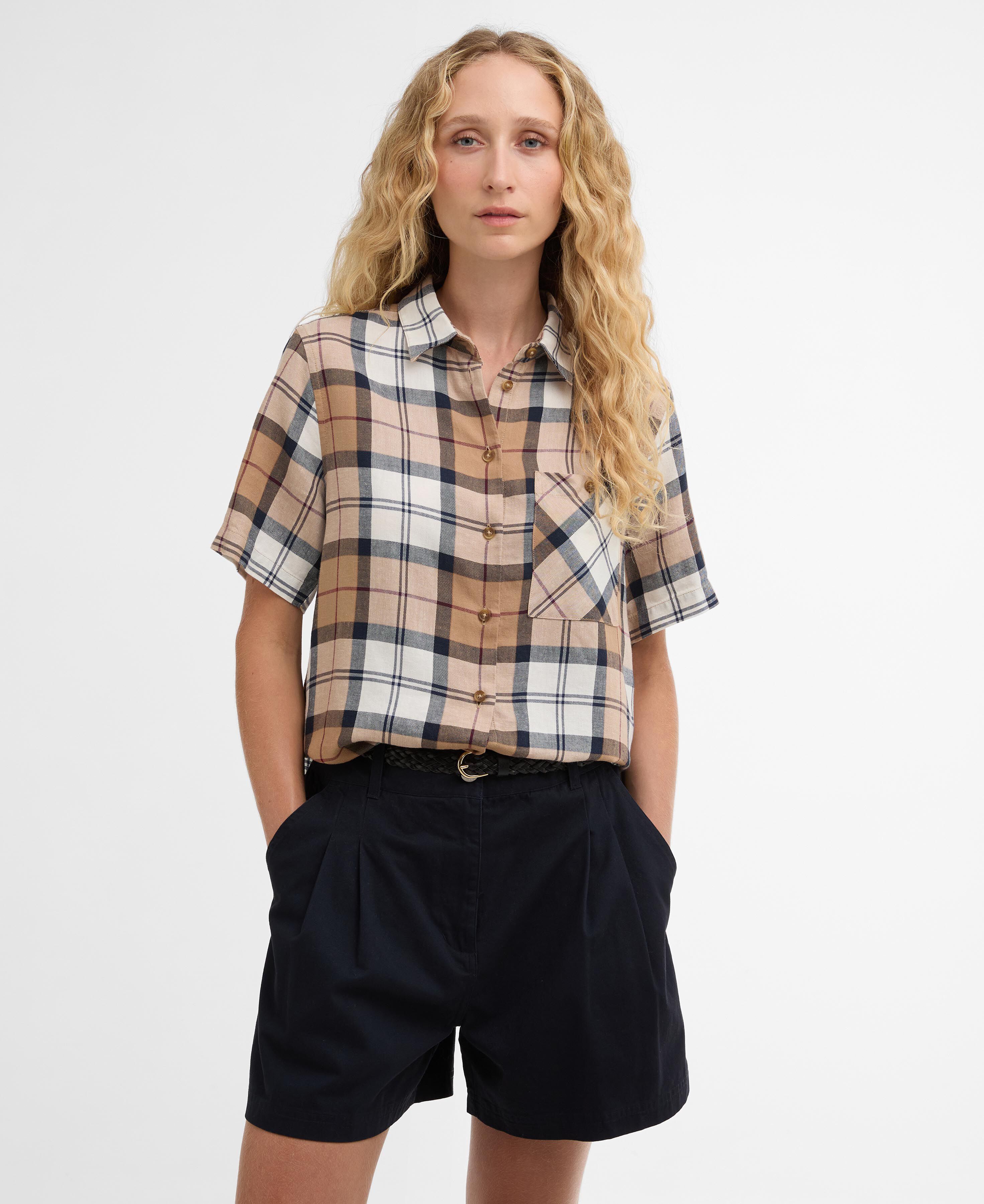 Kurzarmhemd Fern Tartan Hessian Tartan