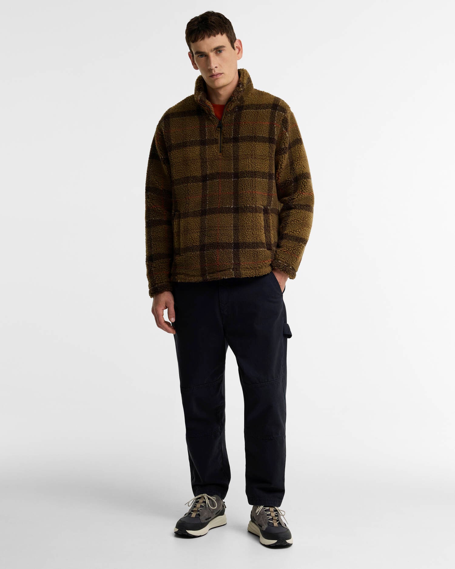 Harley Tartan Half-Zip Fleece Muted Tartan image number 1