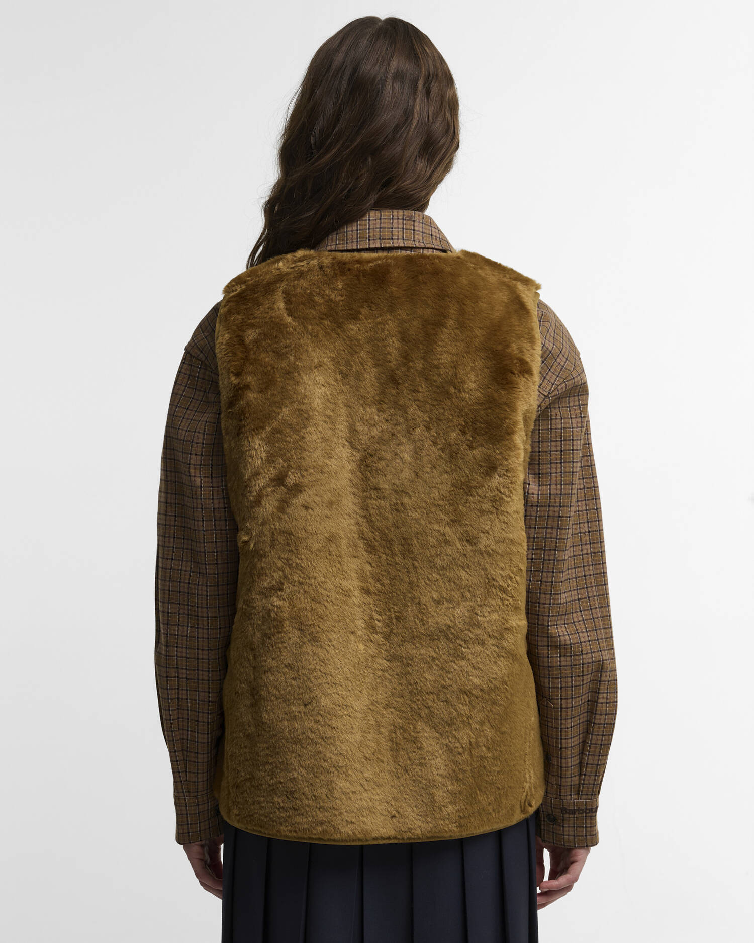 Karin Faux-Fur Gilet Brown Fur image number 2