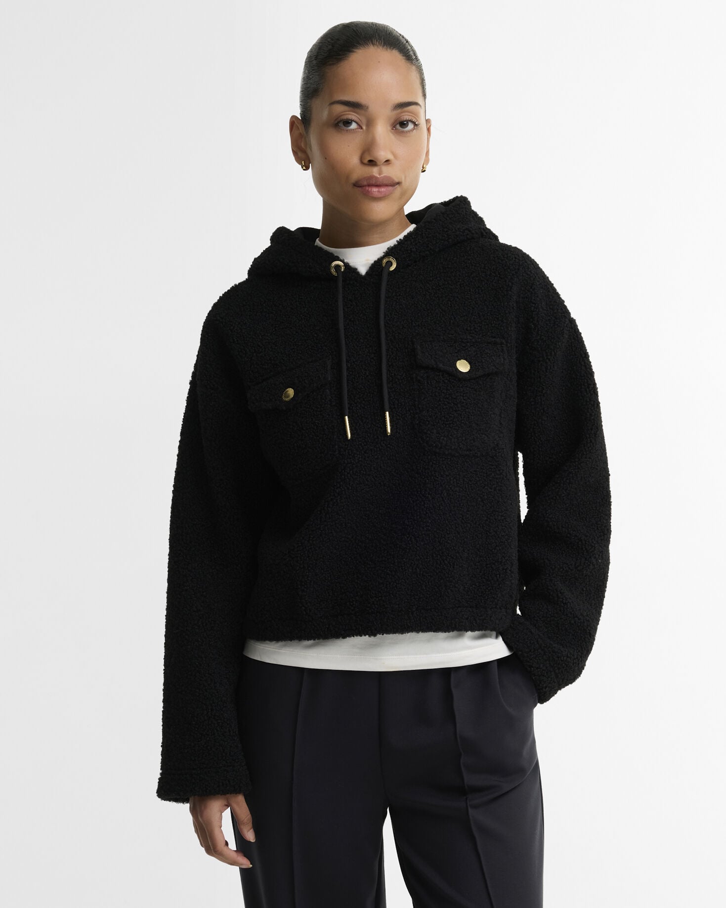 Lilah Fleece Hoodie Black