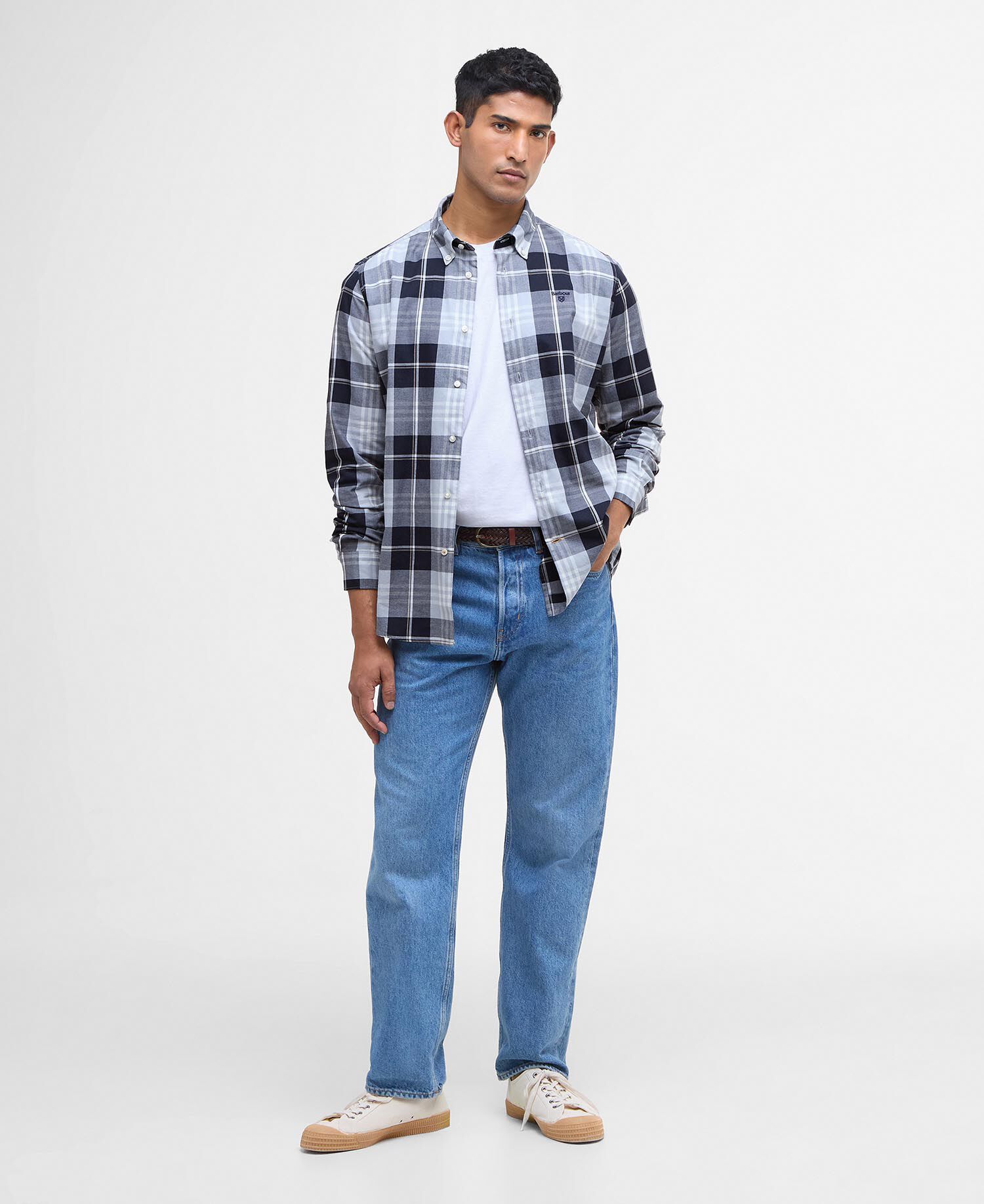 Edgar Tailored Long-Sleeved Shirt Mineral Blue