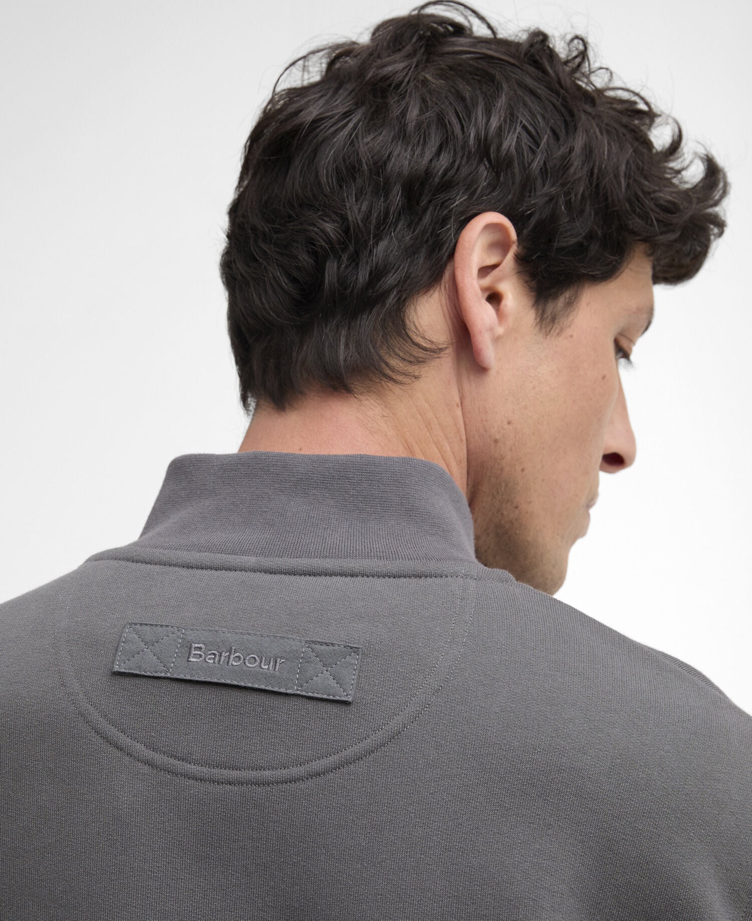 Galloway Relaxed Quarter-Zip Jumper Asphalt