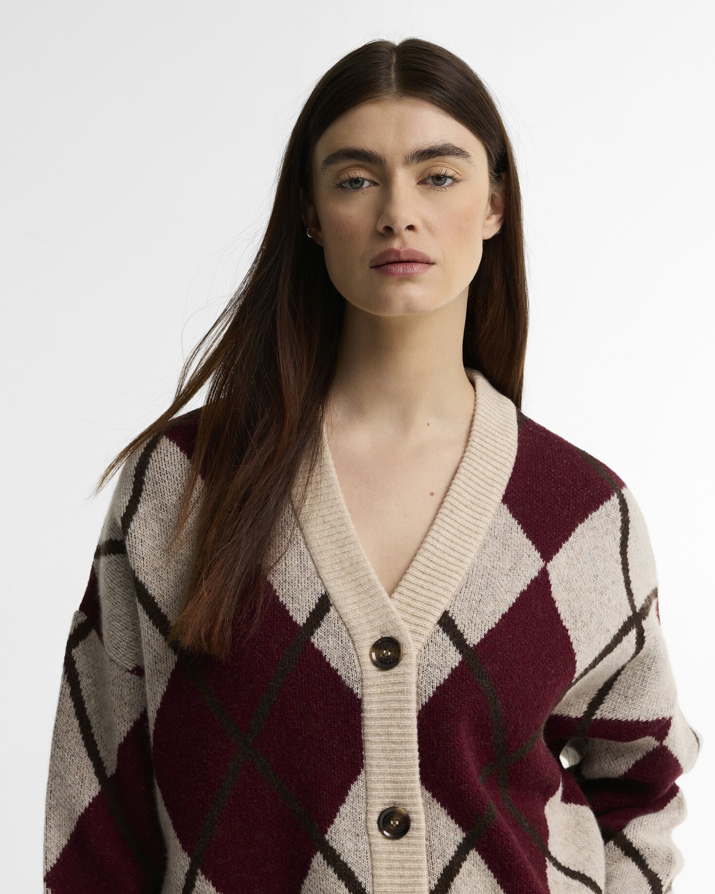 Harleigh Argyle Wool-Blend Cardigan Multi