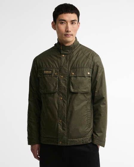 Wachsjacke Winter Merton Olive Night