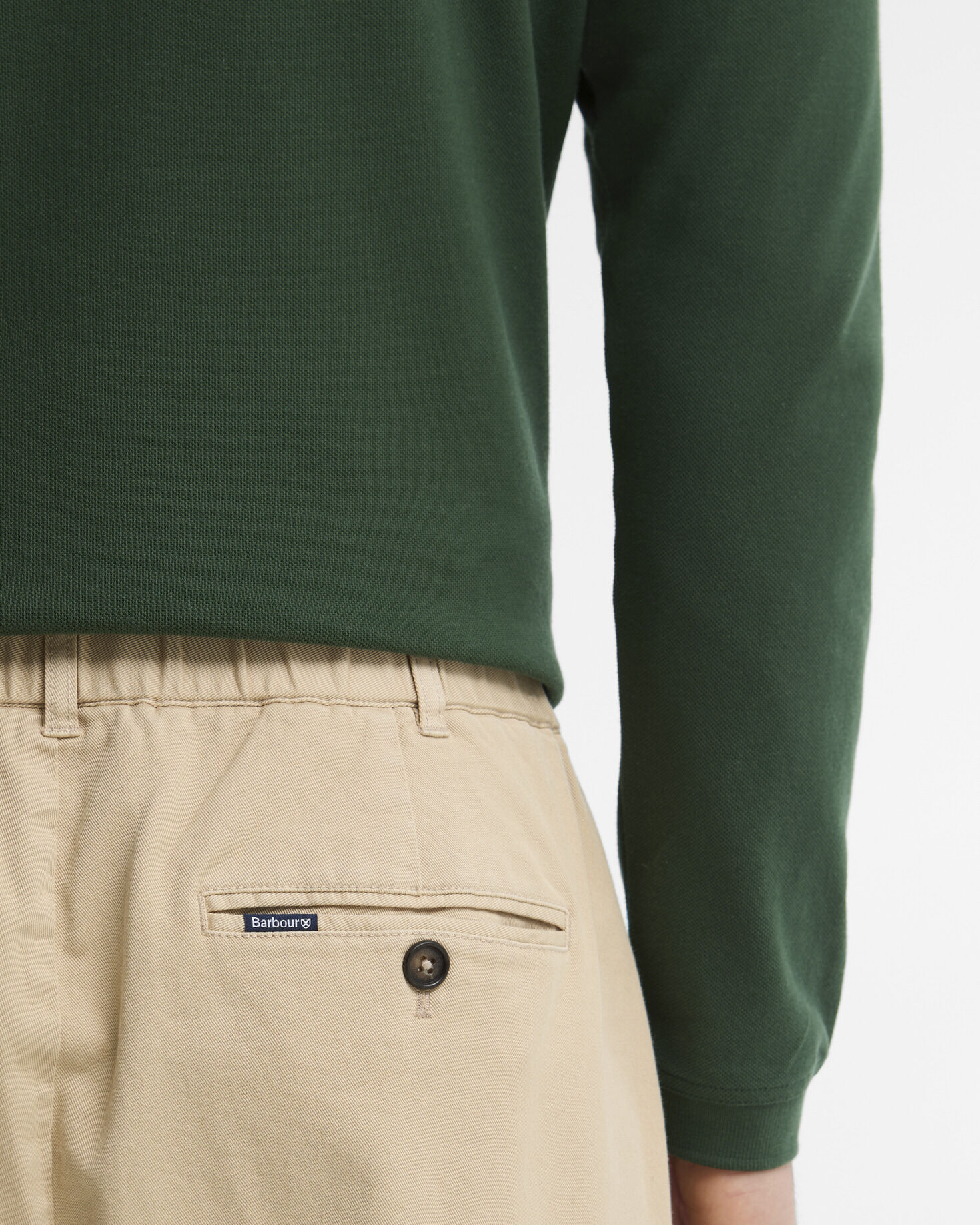 Washed Stretch Relaxed Trousers Light Stone