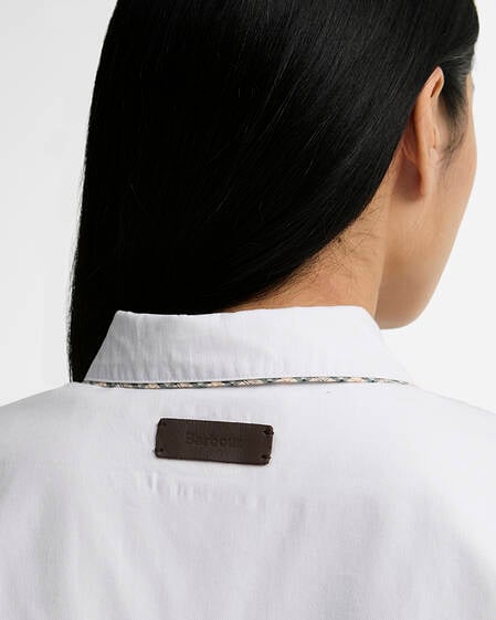 Barbour Bluse Alverstone Oxford Relaxed Fit White